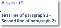 Example of Word applying a heading style to a complete paragraph.